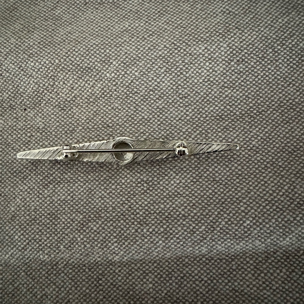 Silver Brooch with Geometric Design